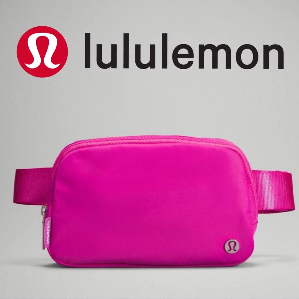 (2) Lululemon Belt Bags in Black & Sonic Pink - Picture 3 of 8